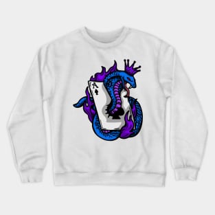 Snake Cobra Fire Blue Purple Crewneck Sweatshirt